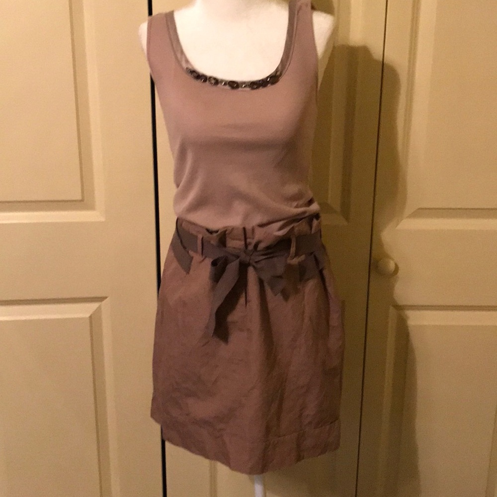 LOFT skirt and embellished tank top.